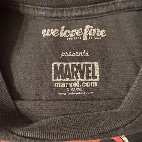 We Love Fine Deadpool Marvel Comics Mens Black T-Shirt Deadpool Image Size M - Picture 4 of 7